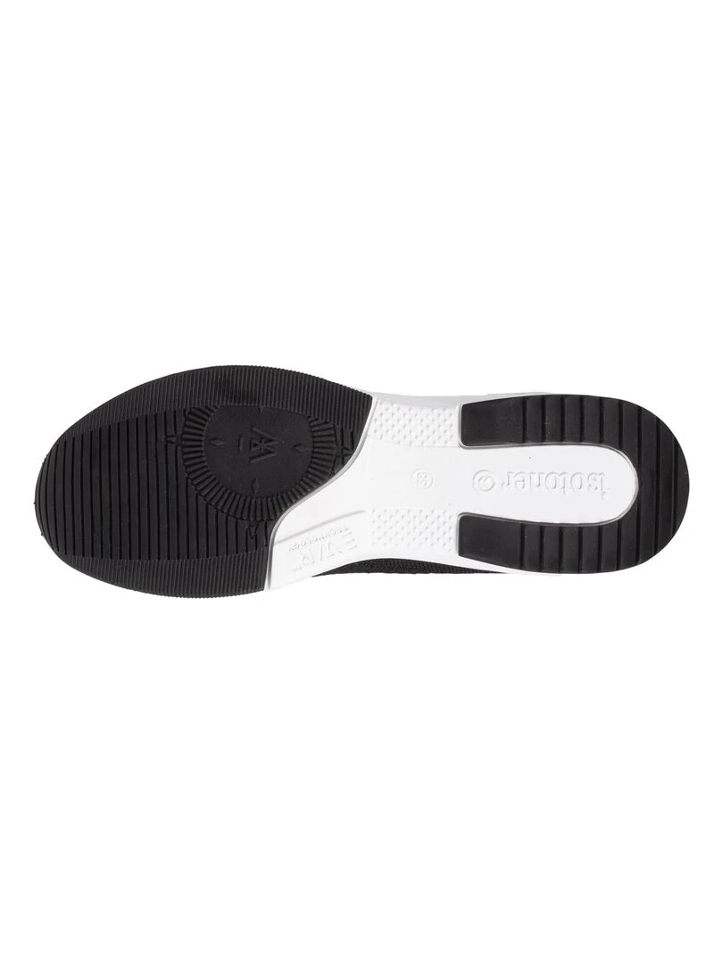 Baskets Confort Femme Slip on à lacets Noir   Noir