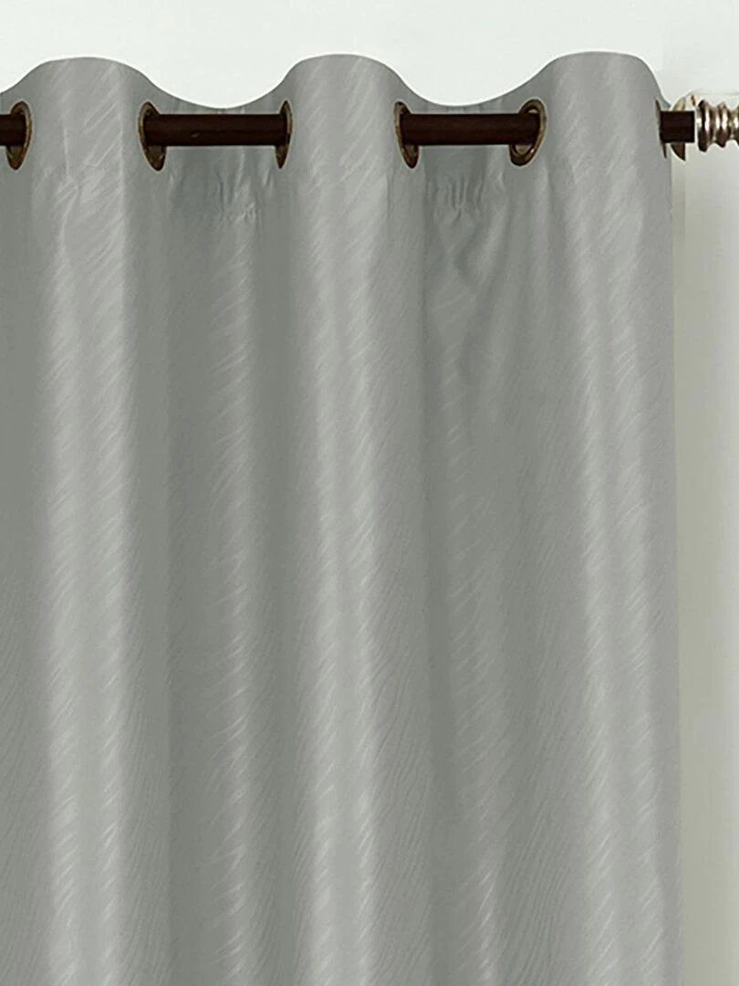 Paire de rideaux obscurcissants "zèbre" Gris clair