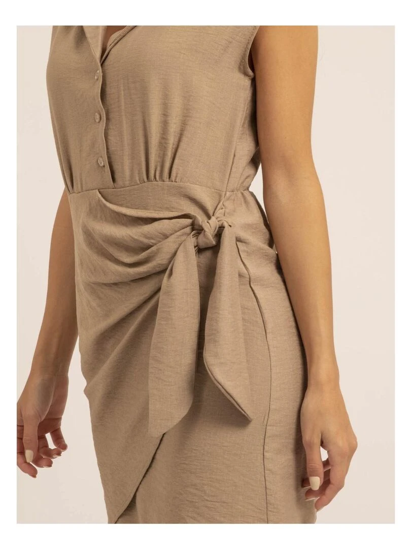 Robe chemise courte ISRA   Marron caramel