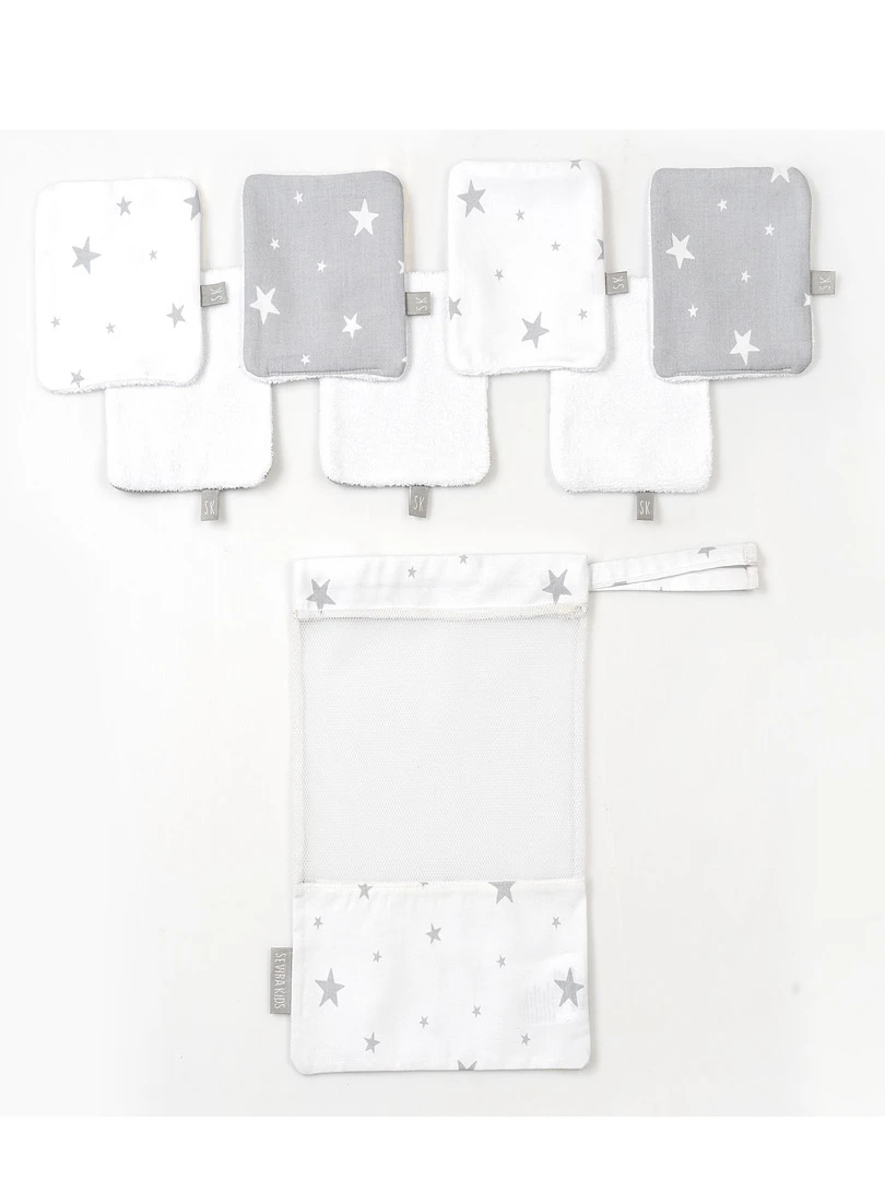 Lingettes Bébé Lavables En 100% Coton 8 Pièces  Stella   N/A