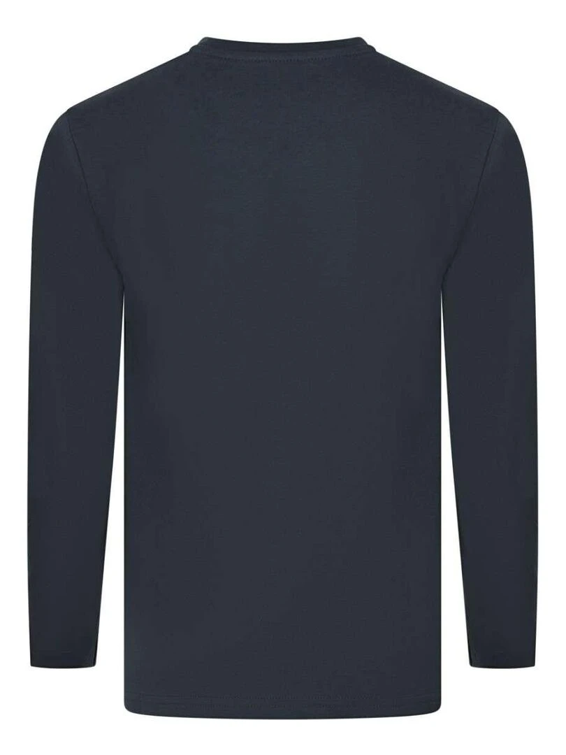 KAPORAL T shirt coton col rond manches longues Bleu marine
