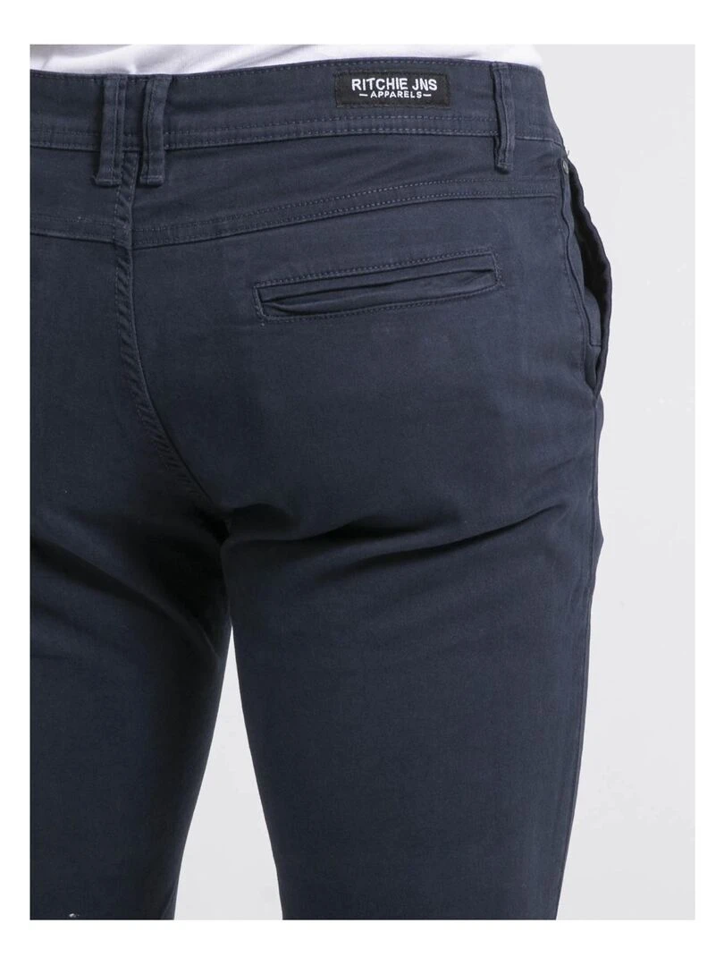 Pantalon chino VALDEK   Bleu marine