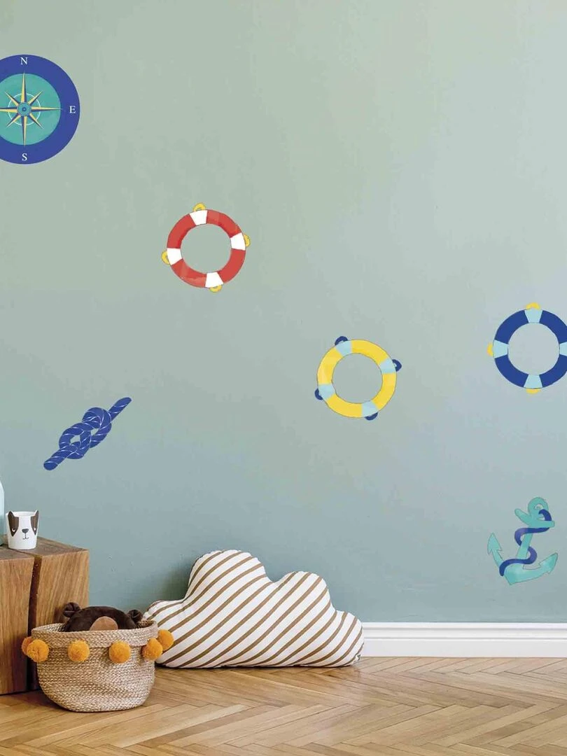 Sticker mural   Bouée  ancre marine et boussole   N/A