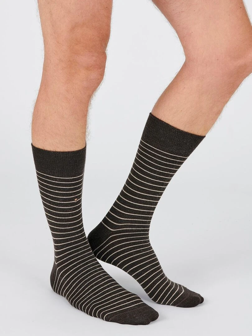 Lot de 2 paires de chaussettes mélange soie et Thermolactyl   Damart   Marron