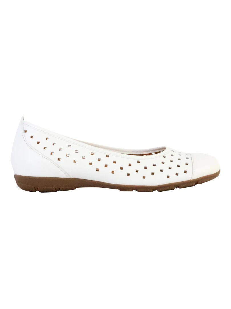 Ballerine Cuir Gabor Cervo Weiss Blanc