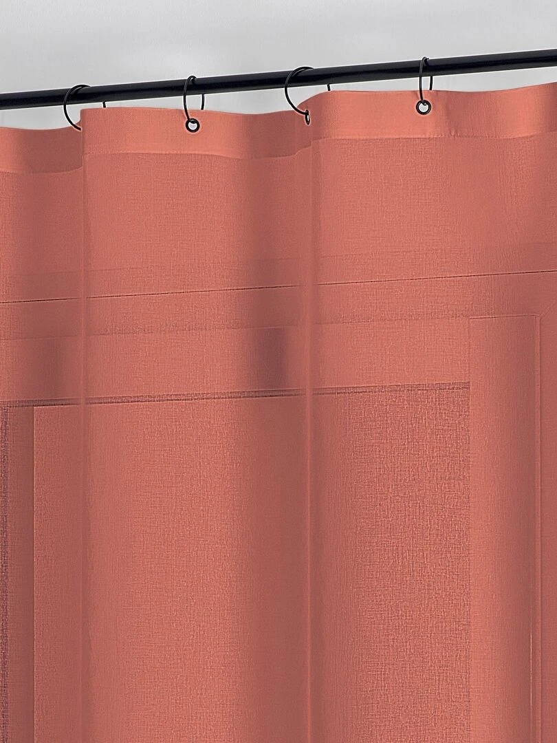 Paire de vitrages à anneaux noirs et amovibles   Orange