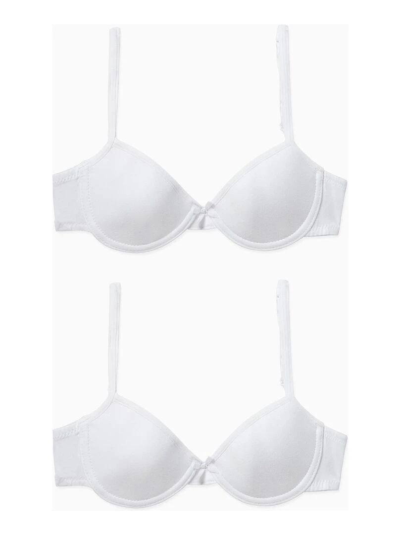 2 Soutiens gorge à armature fille ESSENTIALS LINE Blanc