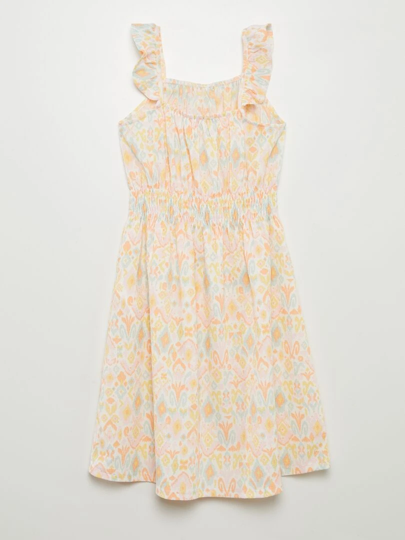 Robe légère imprimée Blanc