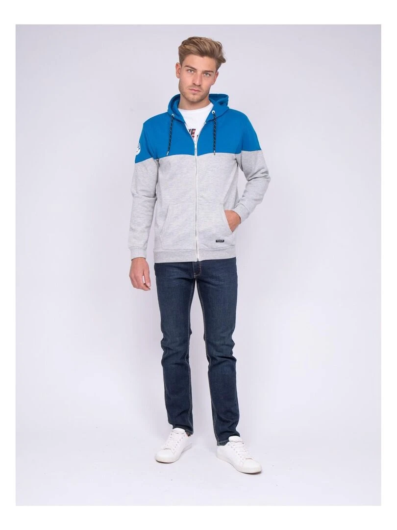 Sweat zippé capuche WICK   Bleu roi