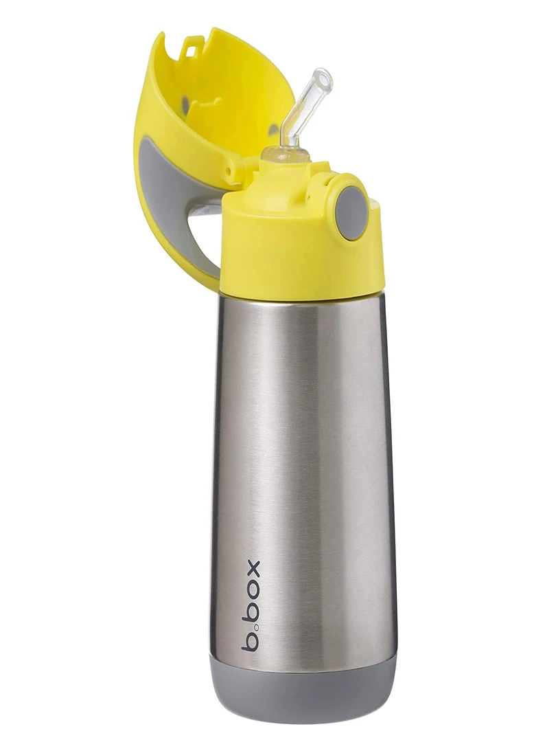 Gourde Enfant Isotherme Avec Paille Jaune