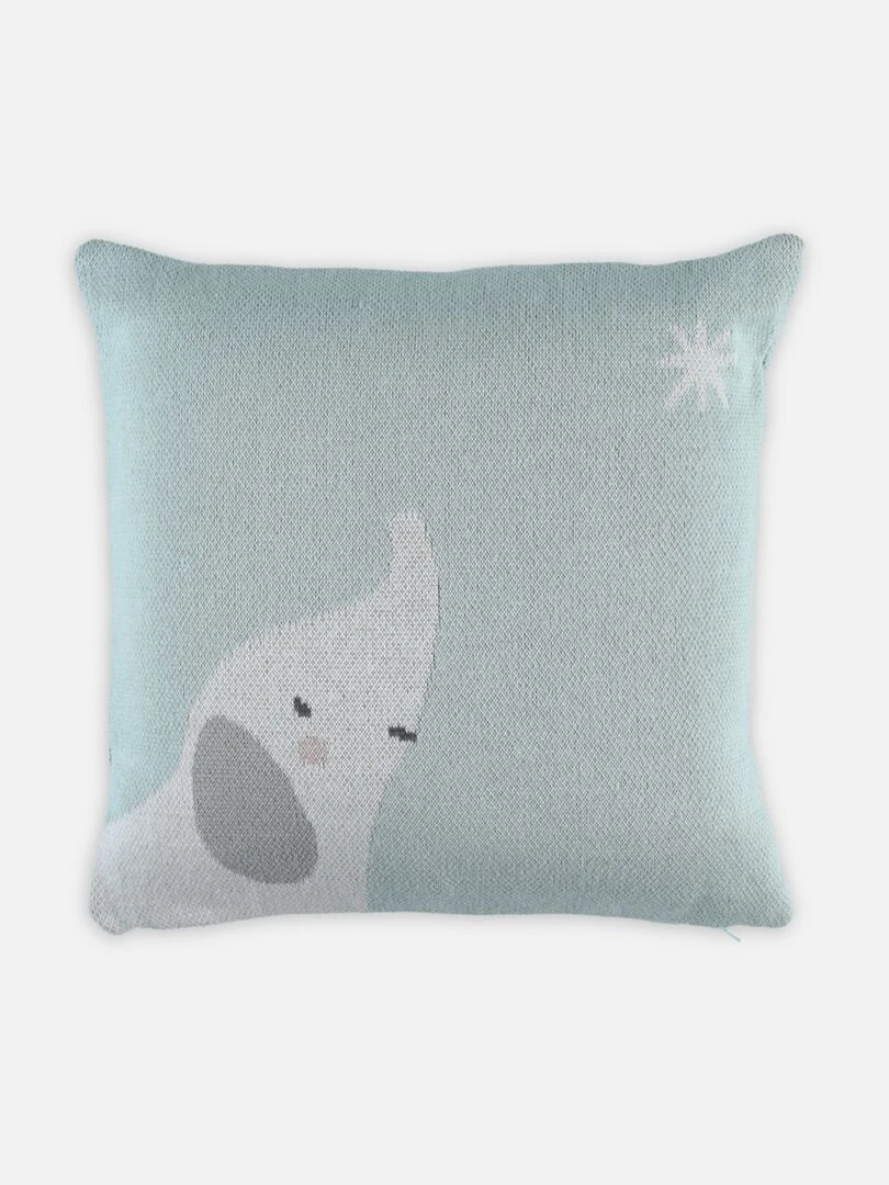 Coussin Jacquard BIO Anna & Milo Vert
