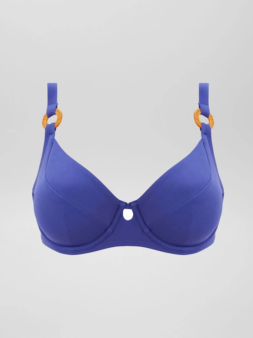 Haut de maillot de bain fantaisie   Bleu