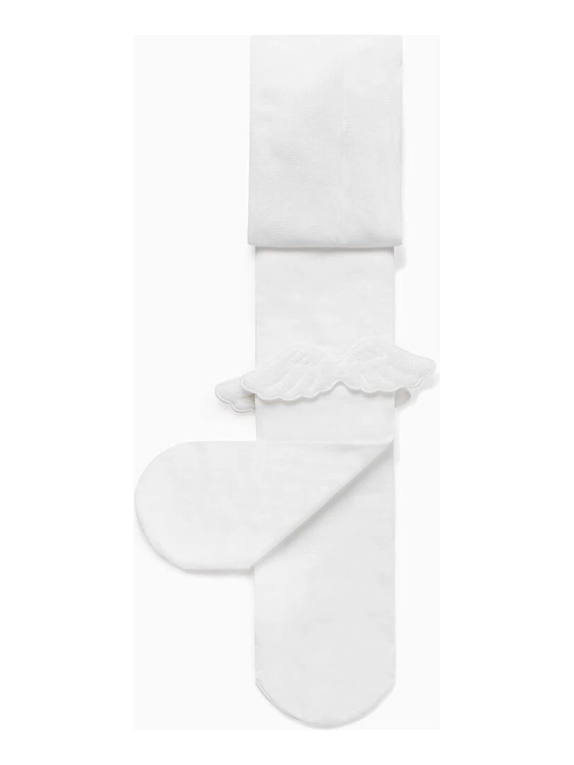 Collants en microfibre pour bébé fille 'Wings' ESSENTIALS LINE Blanc