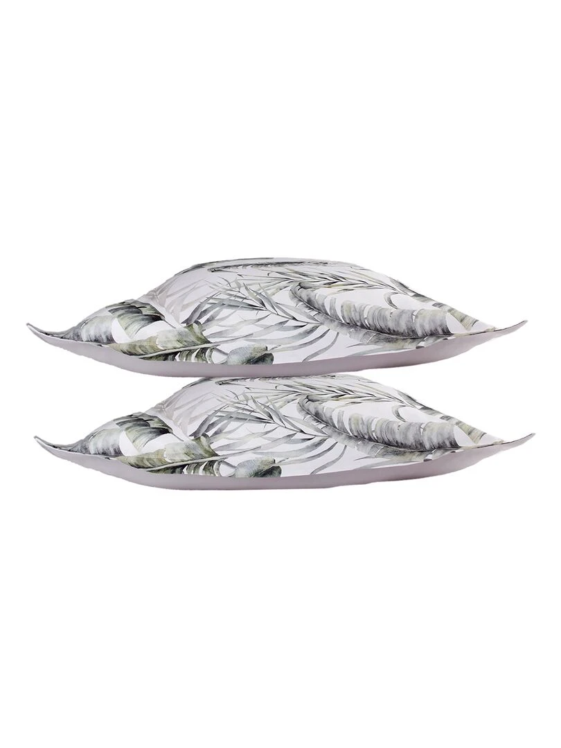 Lot de 2 Taies d'oreiller 50x70 cm satin de coton Vert clair