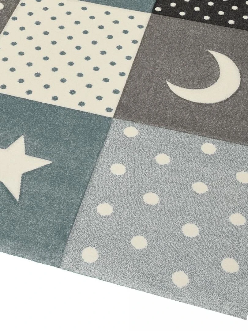 Tapis enfant MINIKIDS 2 en polypropylène doux et soyeux OEKO TEX® Bleu