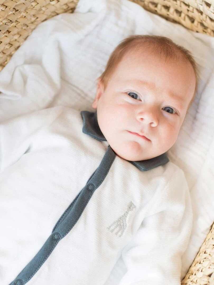 Pyjama en velours blanc Sophie la girafe (3 mois) Blanc