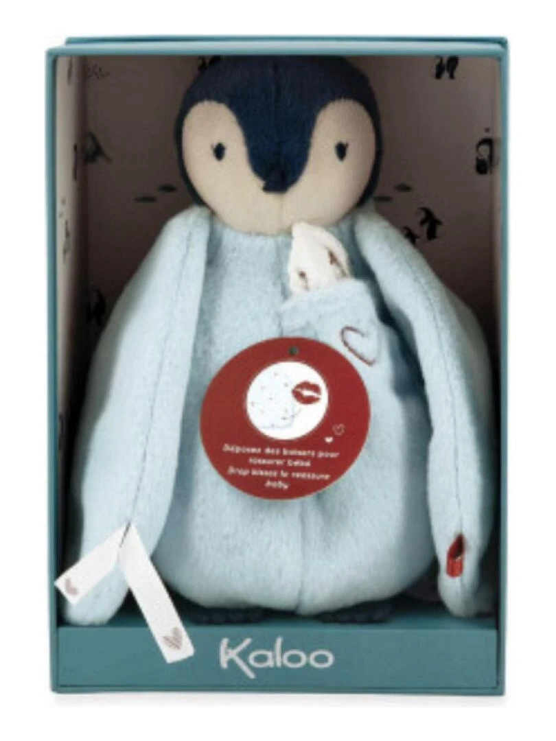 Peluche a bisous manchot   bleu   Multicolore