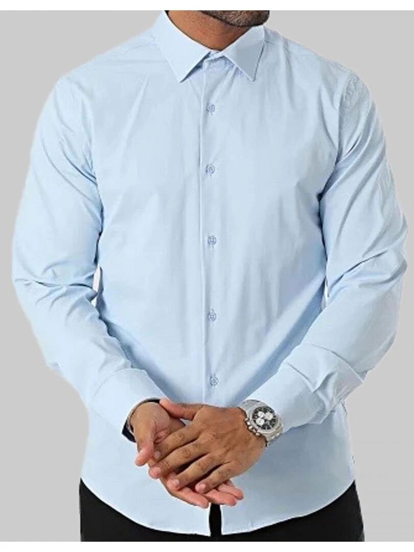 Chemise Slim Fit Kebello Bleu ciel