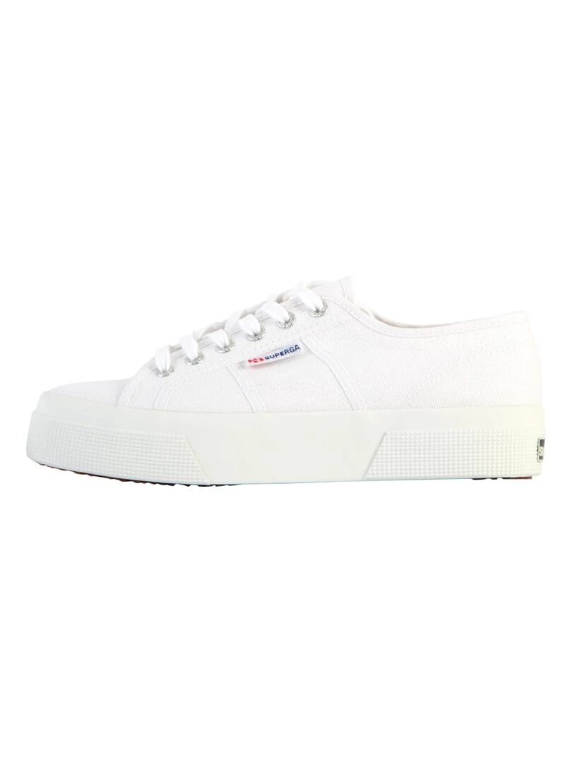 Basket Basse à Lacets Superga Platform Blanc