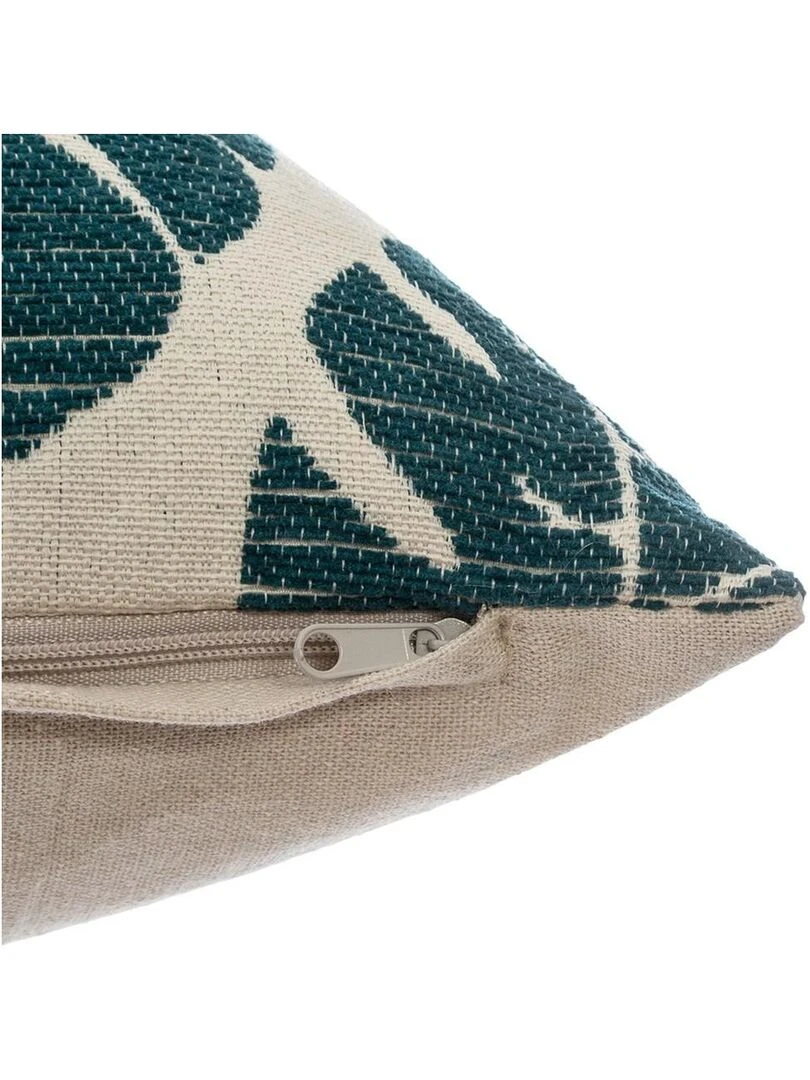 Housse de coussin chenille Feuille 40x40 cm Vert