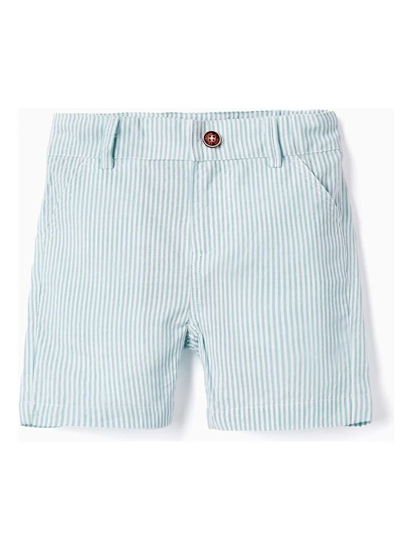 Short Chino À Rayures Pour Bébé Garçon Vert