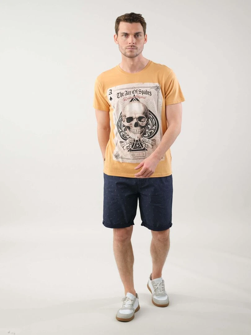 T shirt en coton pour homme 'Deeluxe' Orange clair