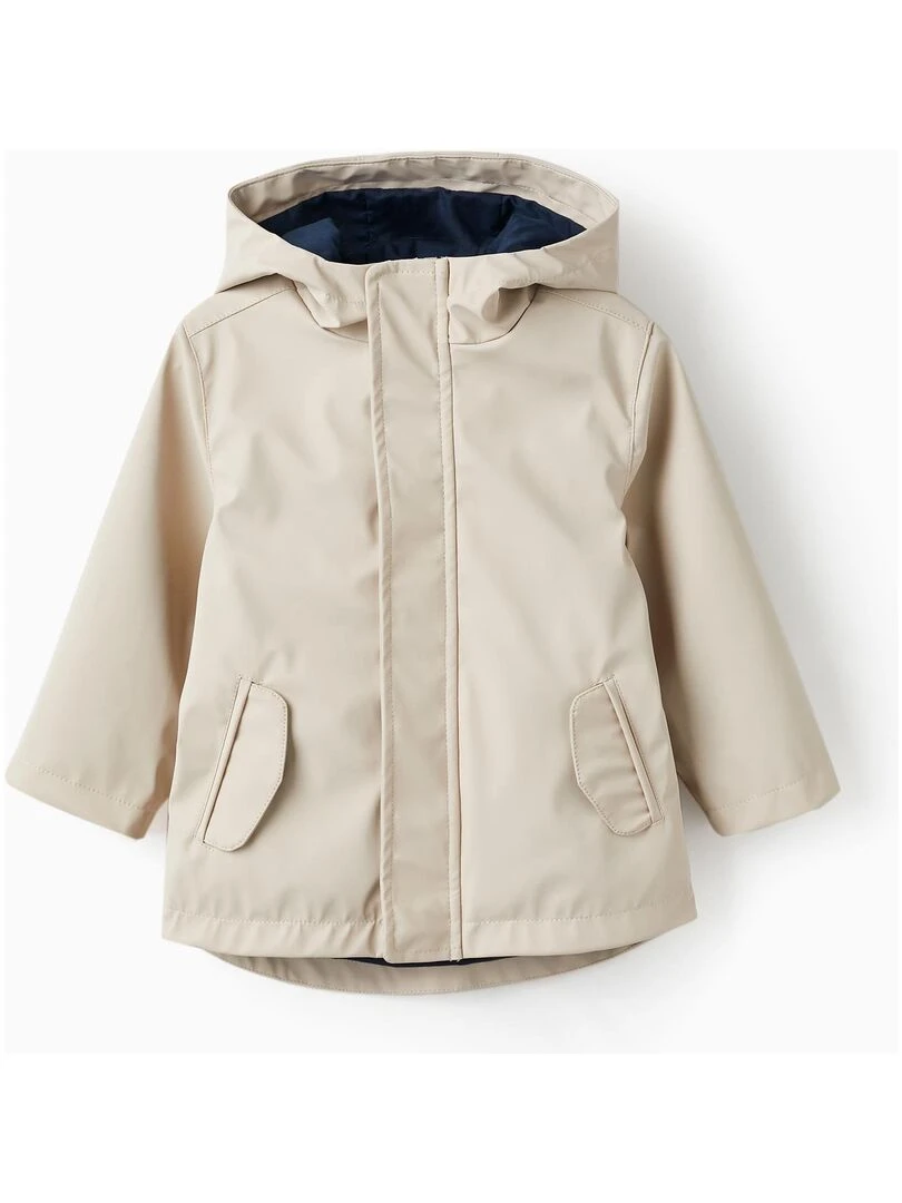 Parka en caoutchouc avec capuche pour bébé garçon SICILIAN DAYS Gris clair