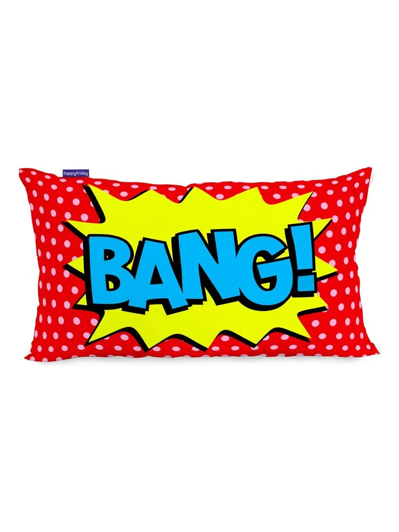 Housse de coussin Bat "Happyfriday" Blanc