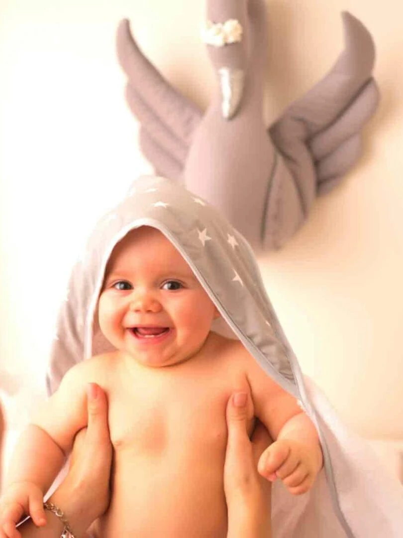Cape de bain en bambou  STELLA   Blanc