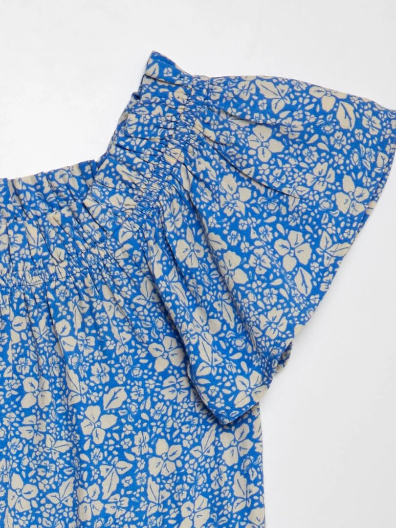 Blouse fluide imprimée   So Easy   Bleu blanc