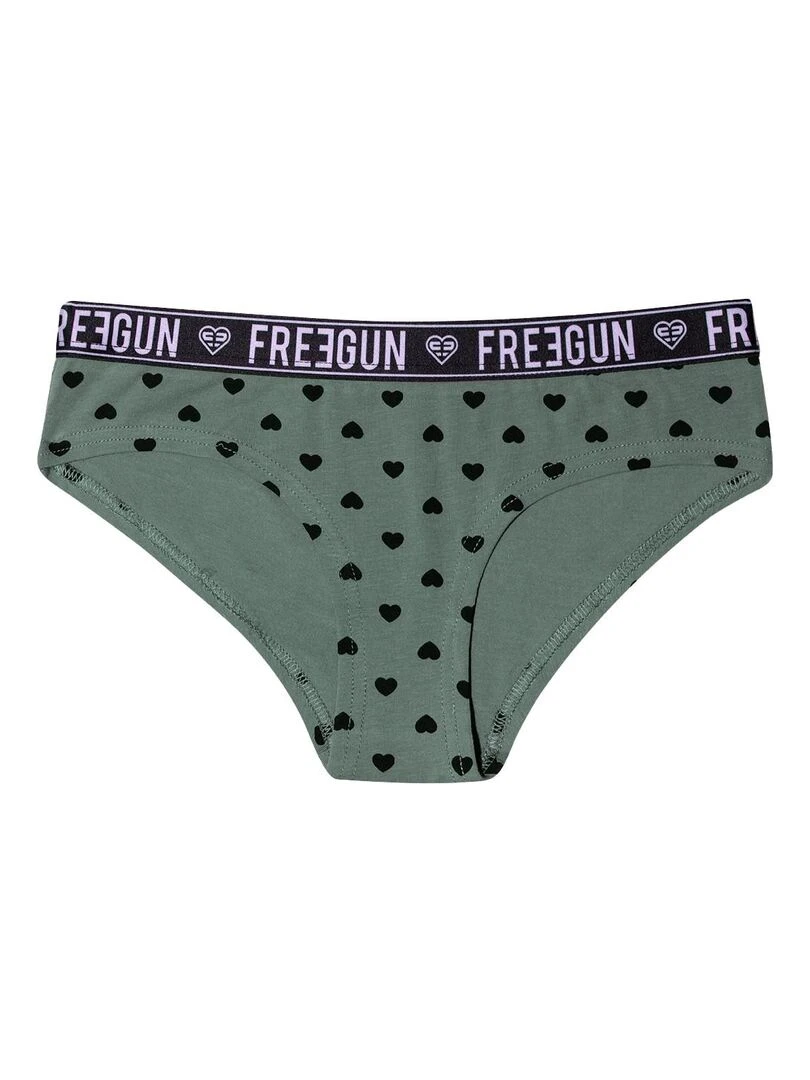 Lot de 3 culottes fille Print Freegun Bleu turquoise