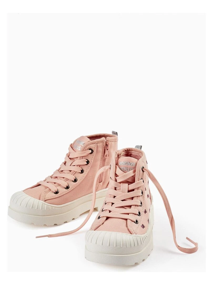 Baskets montantes pour fille 'Minnie' MINNIE Rose clair