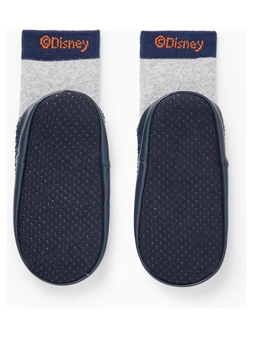 Chaussons Chaussettes pour Garçon 'Mickey' DISNEY Gris clair
