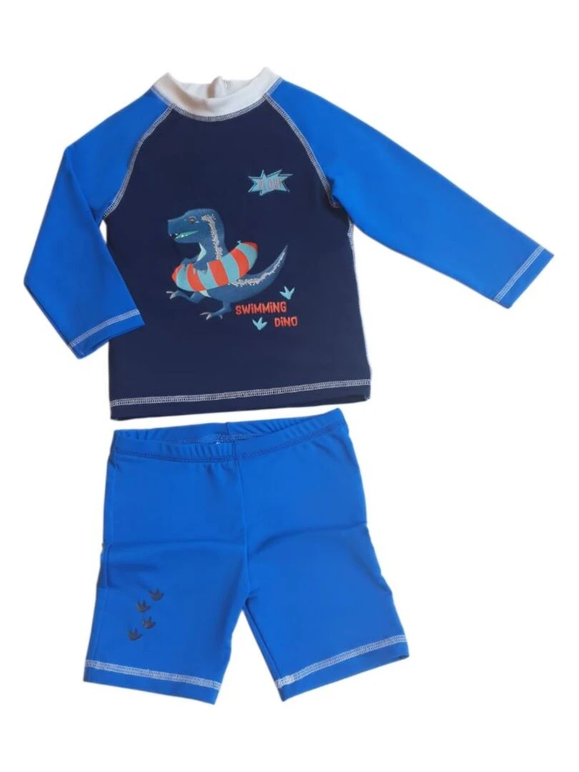 Ensemble Anti UV garçon : Dino Bleu Bleu
