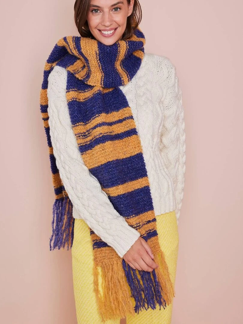 Kit Tricot Echarpe 1er projet Crush Bleu Bleu