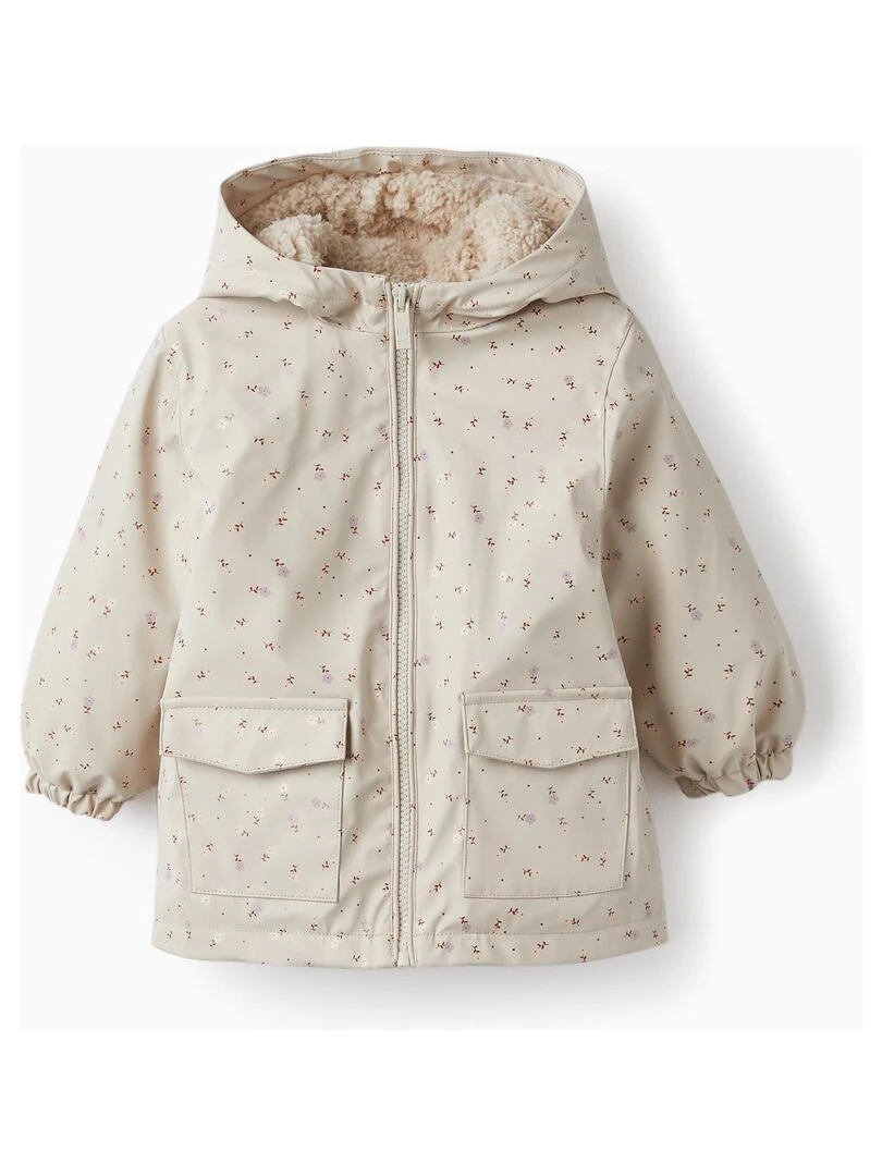 Parka en caoutchouc avec fourrure pour bébé fille 'Flores' SWEET FROSTY DREAMS Beige clair