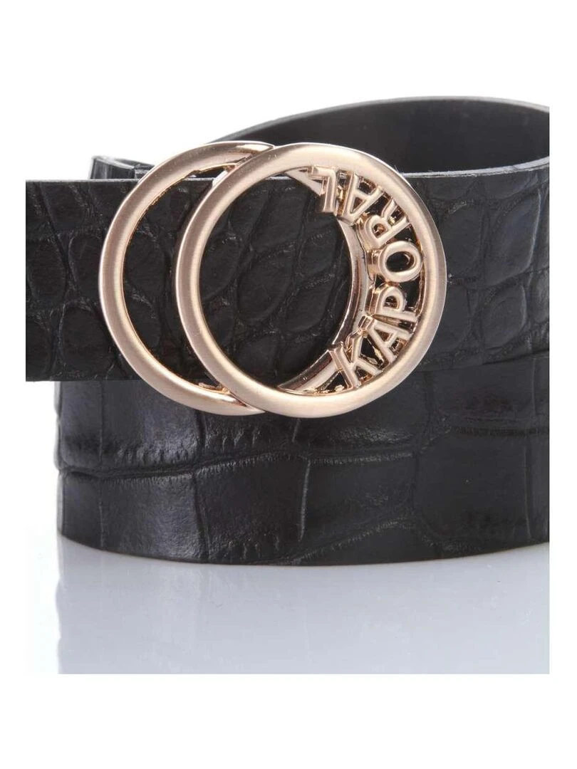 KAPORAL   Ceinture effet croco cuir HEVA   Noir