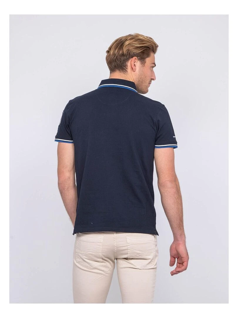 Polo pur coton PERBOL Bleu marine