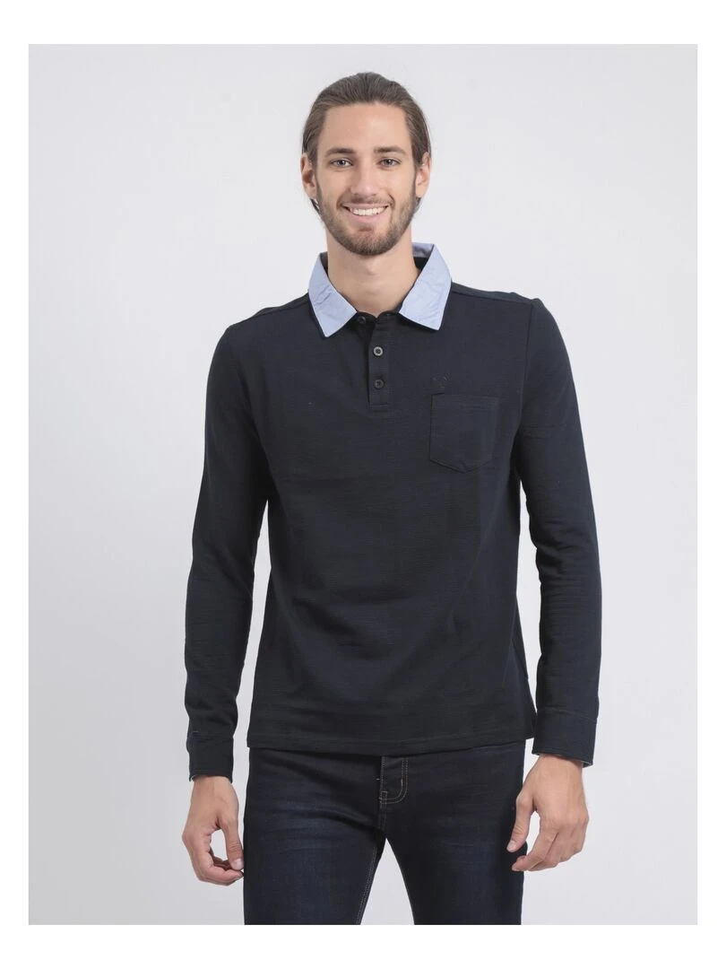 Polo manches longues pur coton POKEMAN Bleu marine