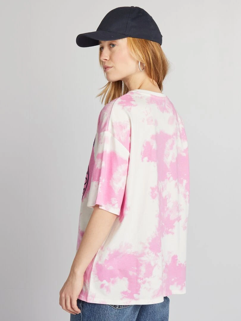 T shirt 'Ramones' tie and dye   Rose