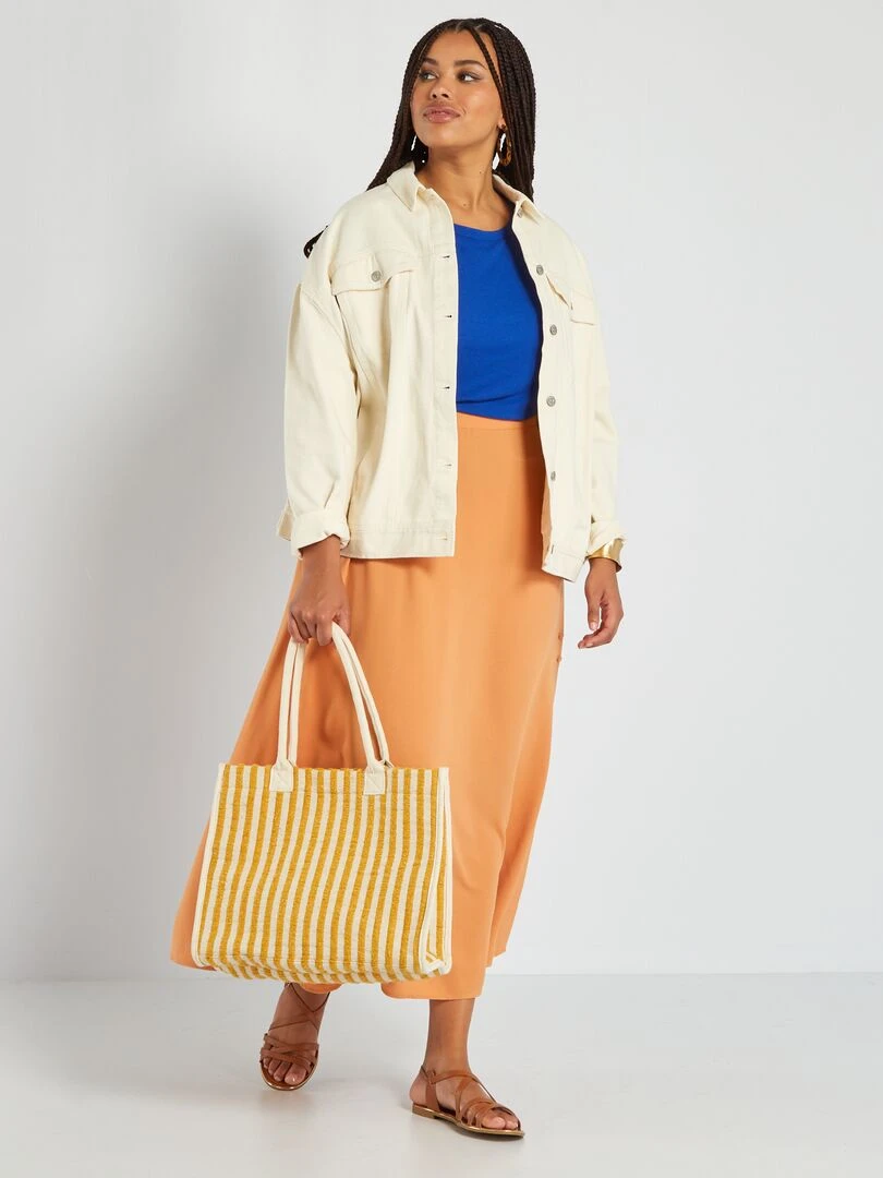 Jupe midi Terracotta