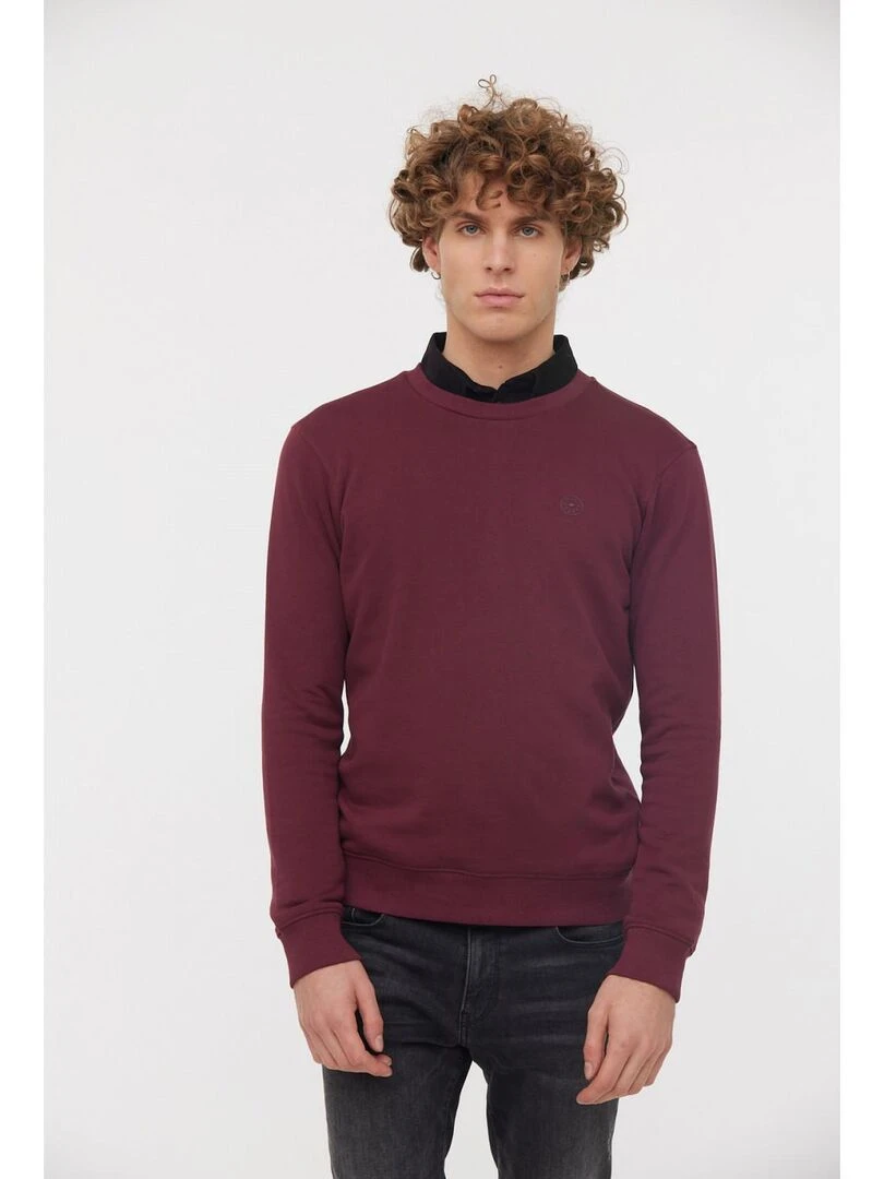 Lee Cooper Sweatshirt manches longues coton regular EDIE Rouge foncé