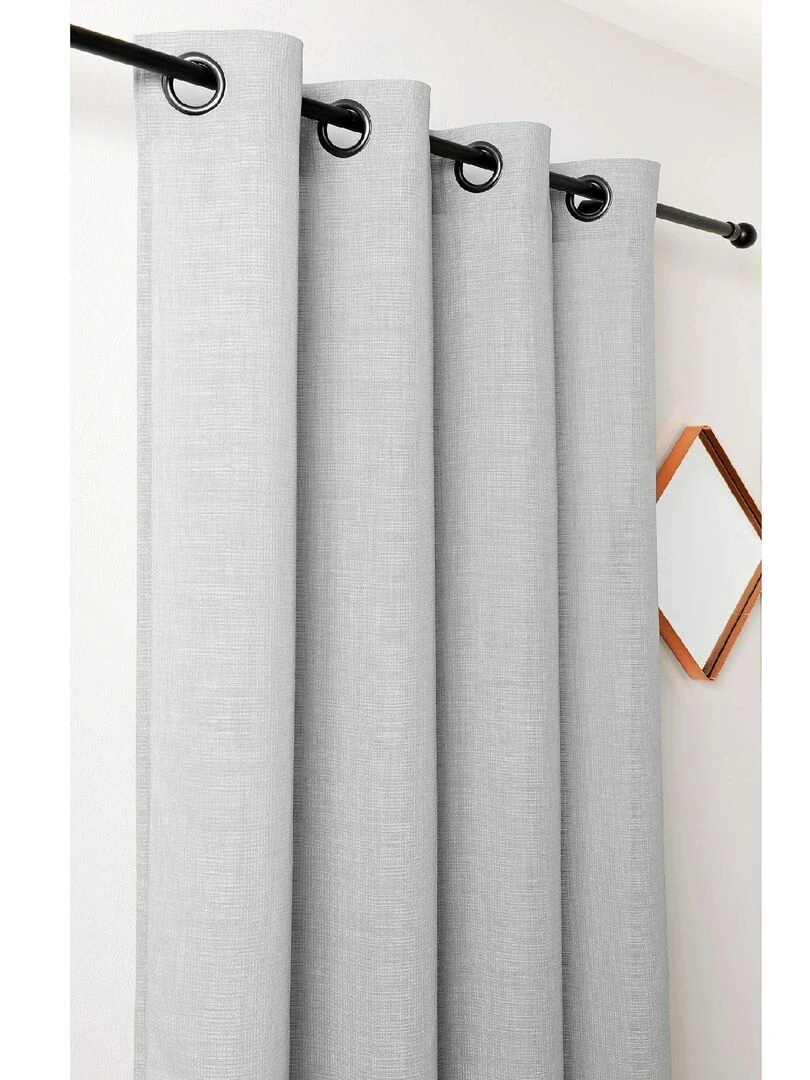 Voilage tamisant aux fils satinés Gris clair
