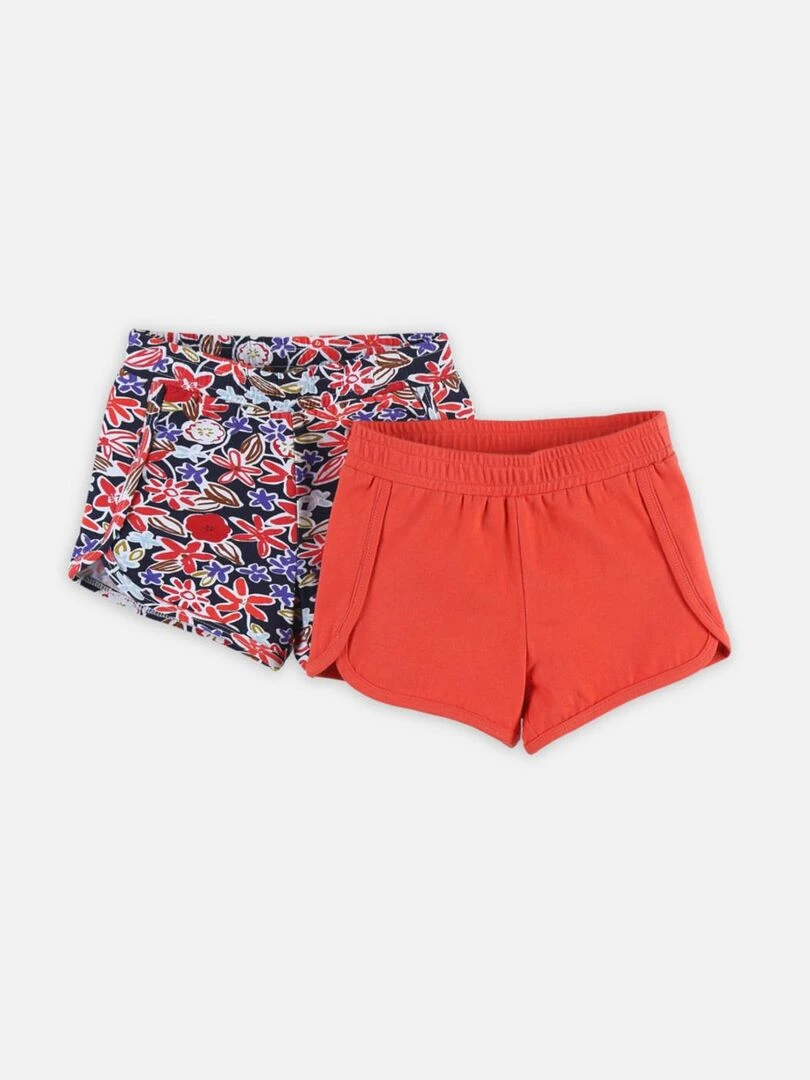 Set de 2 shorts en coton BIO Noukie's Rouge