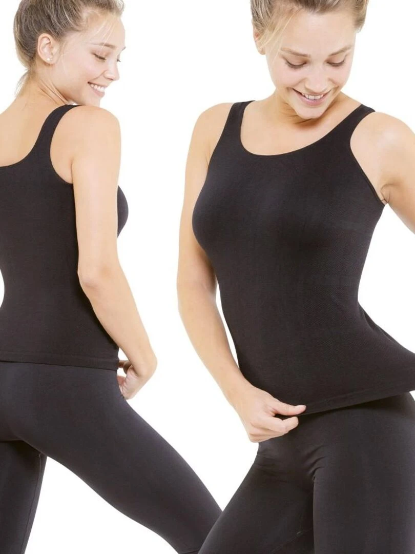 Lot de 2 tops minceur sport noir Cellutex   Noir