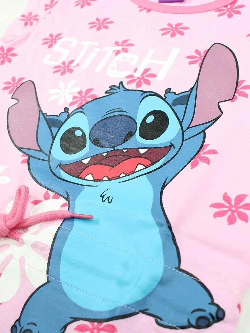 Disney   Robe fille imprimé Lilo Et Stitch en coton   Rose
