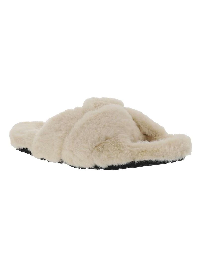 TAMARIS Pantoufles effet fourrure Blanc