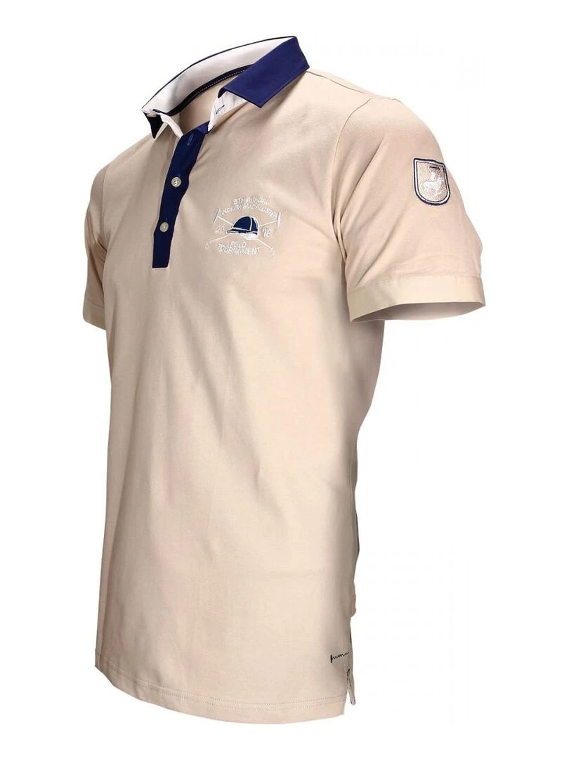 Polo brodé KYLE   Beige