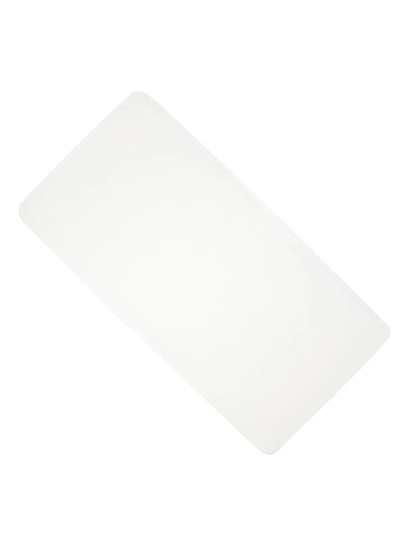 Drap housse en coton jersey Uni Blanc