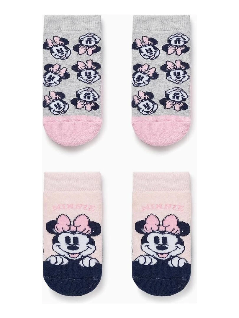 Pack 2 Paires de Chaussettes Antidérapantes pour Bébé Fille 'Disney' Multicolore